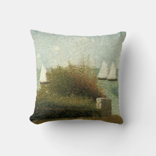 Rade de Grandcamp von Georges Seurat, Vintage Art Kissen
