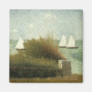 Rade de Grandcamp von Georges Seurat, Vintage Art Magnet
