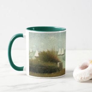 Rade de Grandcamp von Georges Seurat, Vintage Art Tasse