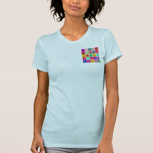 Radelnder Pop - Taschen-Motiv T-Shirt (Vorderseite)