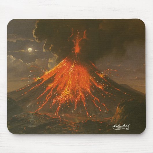 Raden Saleh® Muismat "Mount Merapi on Java" Mousepad (Vorne)