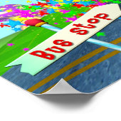 "Räder auf dem Bus" 24w X 18h Poster (Ecke)