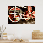 Räder der Dampflokomotive Poster (Küche)