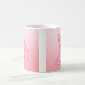 "Räder der hellen" Katze - Korallenrosa Kaffeetasse (Mittel)