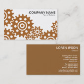 Räder der Industrie - braun und weiß Visitenkarte (Vorne/Hinten)