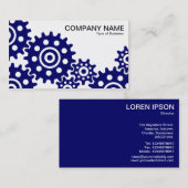 Räder der Industrie - DP Navy Blue und White Visitenkarte (Vorne/Hinten)