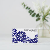 Räder der Industrie - DP Navy Blue und White Visitenkarte (Stehend Vorderseite)