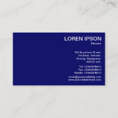 Räder der Industrie - DP Navy Blue und White Visitenkarte (Rückseite)