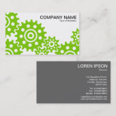 Räder der Industrie - Grün und Weiß des Mars Visitenkarte (Vorne/Hinten)