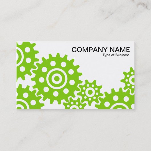 Räder der Industrie - Grün und Weiß des Mars Visitenkarte (Vorderseite)