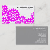 Räder der Industrie - Magenta und Weiß Visitenkarte (Vorne/Hinten)