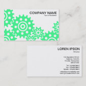 Räder der Industrie - Minze grün und weiß Visitenkarte (Vorne/Hinten)