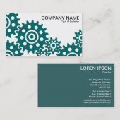 Räder der Industrie - Moosgrün und Weiß Visitenkarte (Vorne/Hinten)