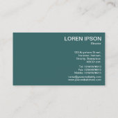 Räder der Industrie - Moosgrün und Weiß Visitenkarte (Rückseite)