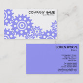 Räder der Industrie - pastelblau und weiß Visitenkarte (Vorne/Hinten)