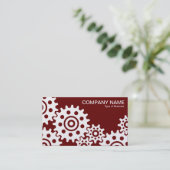 Räder der Industrie - Ruby und Gold Visitenkarte (Stehend Vorderseite)