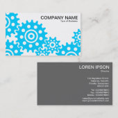 Räder der Industrie - Sky Blue and White Visitenkarte (Vorne/Hinten)