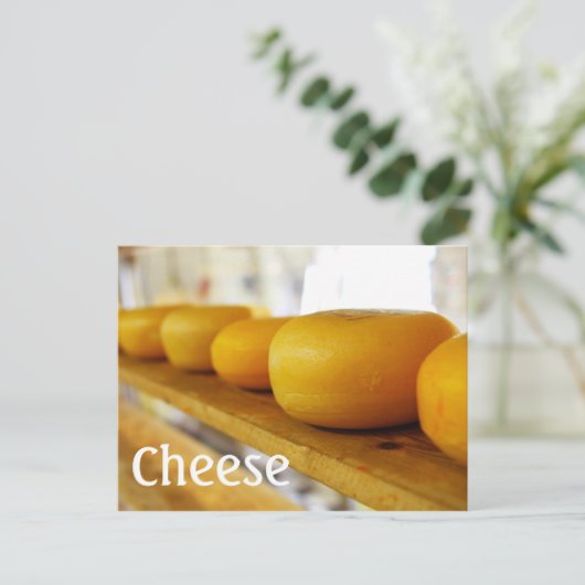 Räder der Käse-Postkarte Postkarte (Stehend Vorderseite)