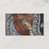Räder der Zeit auf dem Lederzubehör Visitenkarte (Vorderseite)