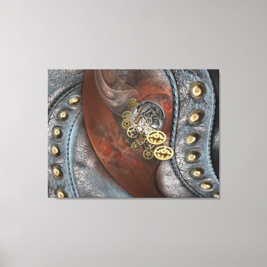 Räder der Zeit auf Leder Leinwanddruck (Vorderseite)