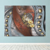 Räder der Zeit auf Leder Leinwanddruck (Insitu (Holzboden))