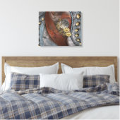 Räder der Zeit auf Leder Leinwanddruck (Insitu (Schlafzimmer))