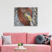 Räder der Zeit auf Leder Leinwanddruck (Insitu (Wohnzimmer))