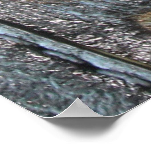 Räder der Zeit auf Leder Poster (Ecke)