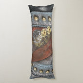 Räder der Zeit auf Leder Seitenschläferkissen (Rückseite (Vertikal))