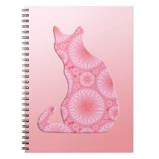 "Räder des Lichts" Katze - Korallenrosa Notizblock (Vorderseite)