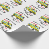 Räder im Bus Geschenkpapier (Ecke)