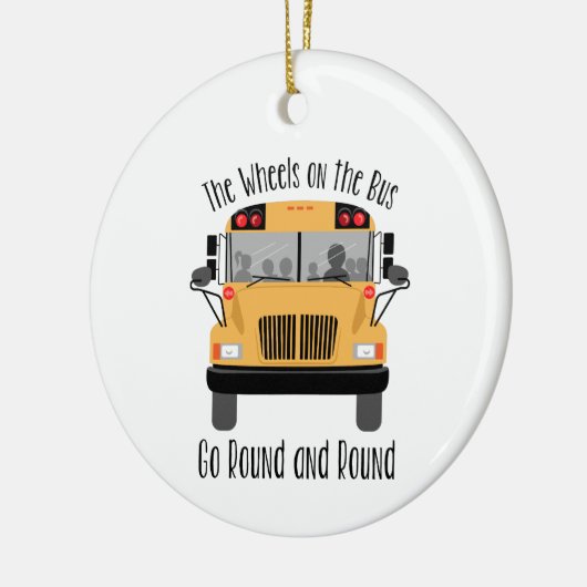 Räder im Bus Keramik Ornament (Links)