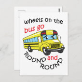 Räder im Bus Postkarte (Vorne/Hinten)