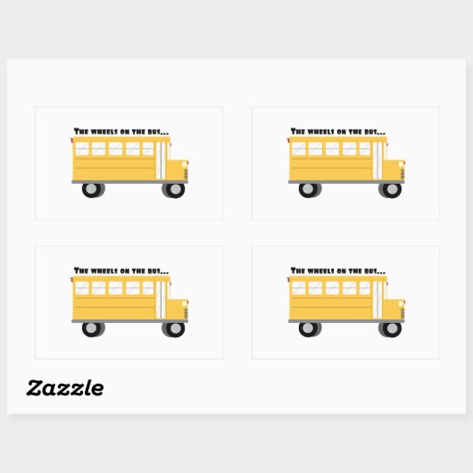 Räder im Bus Rechteckiger Aufkleber (Blatt)