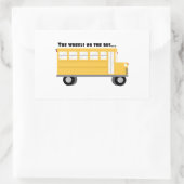 Räder im Bus Rechteckiger Aufkleber (Tasche)