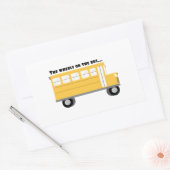 Räder im Bus Rechteckiger Aufkleber (Umschlag)