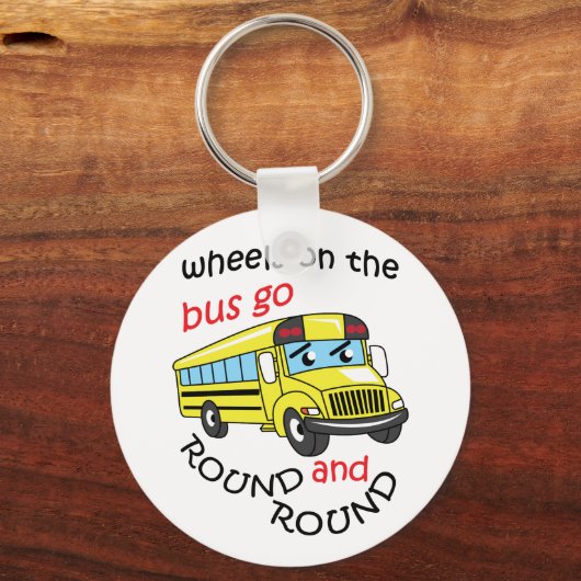 Räder im Bus Schlüsselanhänger (Vorderseite)