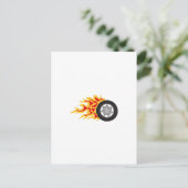 RÄDER MIT FLAMMEN POSTKARTE (Stehend Vorderseite)