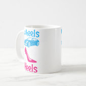 Räder oder Absätze Baby-Geschlecht Enthüllung Baby Kaffeetasse (Vorderseite Links)