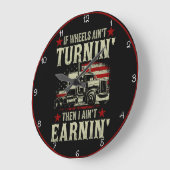 Räder Turnin', Earnin': Leben des LKWs Große Wanduhr (Winkel)