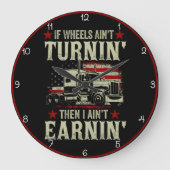 Räder Turnin', Earnin': Leben des LKWs Große Wanduhr (Vorderseite)