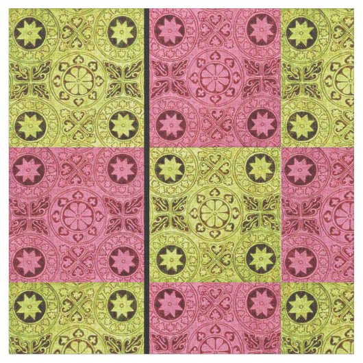 Räder und Sterne Stoff (Nahaufnahme)