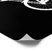 Räderwerk der 80er Jahre (weiß) Poster (Ecke)