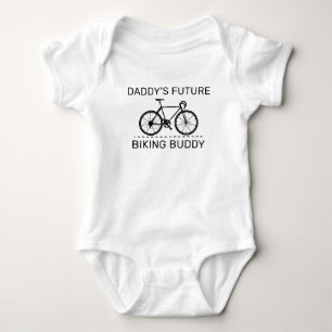 Radfahr-Baby-Ankündigu Daddy's zukünftiger Radfahr Baby Strampler