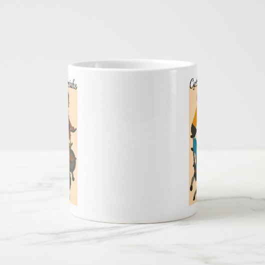 Radfahr-Schwestern Jumbo-Tasse (Vorderseite)