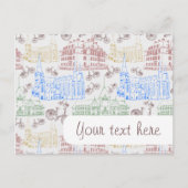 Radfahren Aarhus, gemustert Postkarte (Vorderseite)