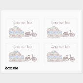 Radfahren Aarhus Rechteckiger Aufkleber (Blatt)