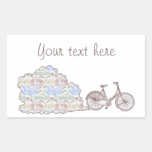 Radfahren Aarhus Rechteckiger Aufkleber (Vorderseite)