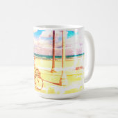 Radfahren am Strand Kaffeetasse (VorderseiteRechts)