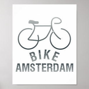 Radfahren Amsterdam Niederlande Grafik _1  Poster